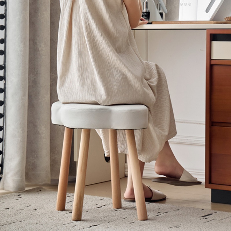 Bangku Rias Kayu Solid, Kursi  - Footrest Under Desk ulasan dan harga