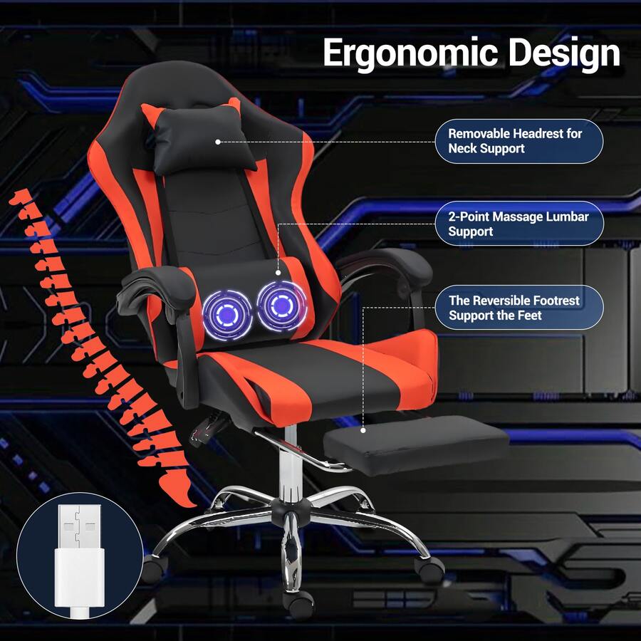 Kursi Gaming dengan Penyangga  - Video Gaming & Esports Usd Acc ulasan dan harga